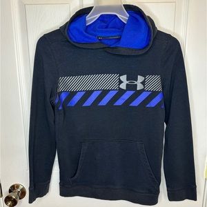 Under Armour Boys Hoodie Medium Youth Cold Gear Navy and Cobalt Blue